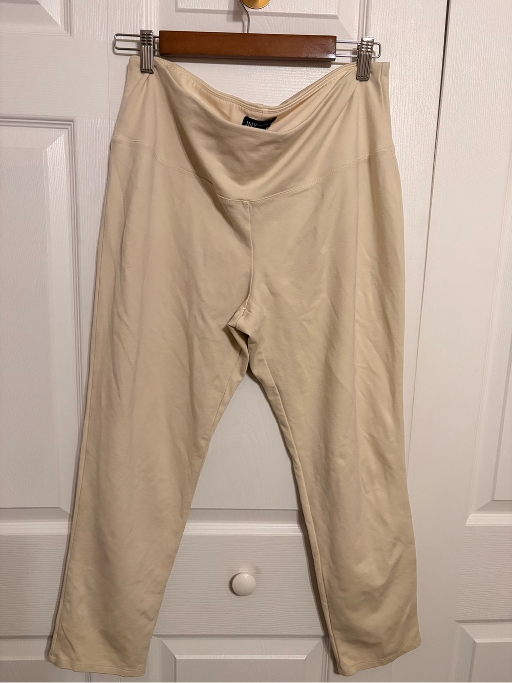 Jones New York Cream Wide-Leg Pull-On Leggings